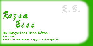 rozsa biss business card